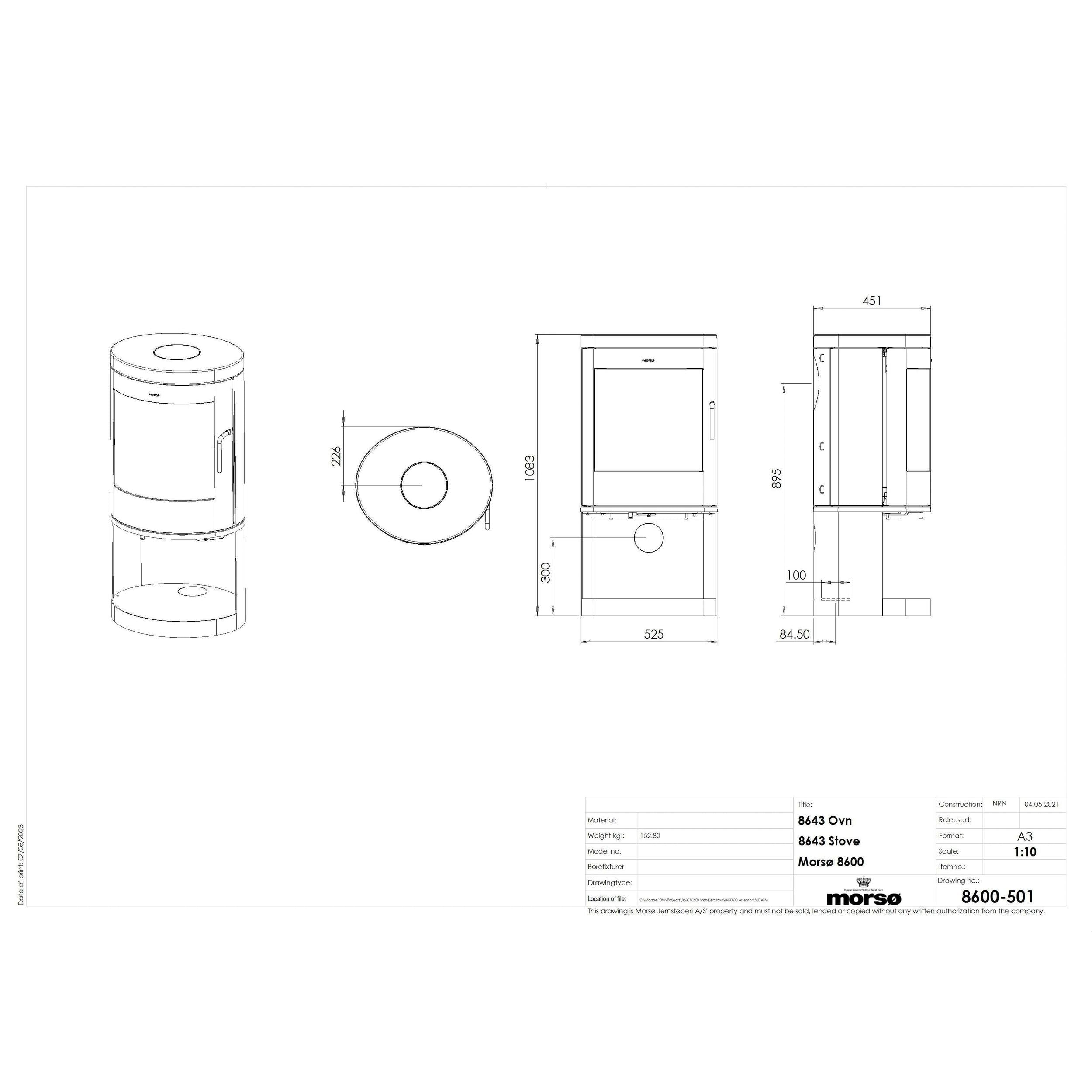 Morso 8643 Wood Fireplace