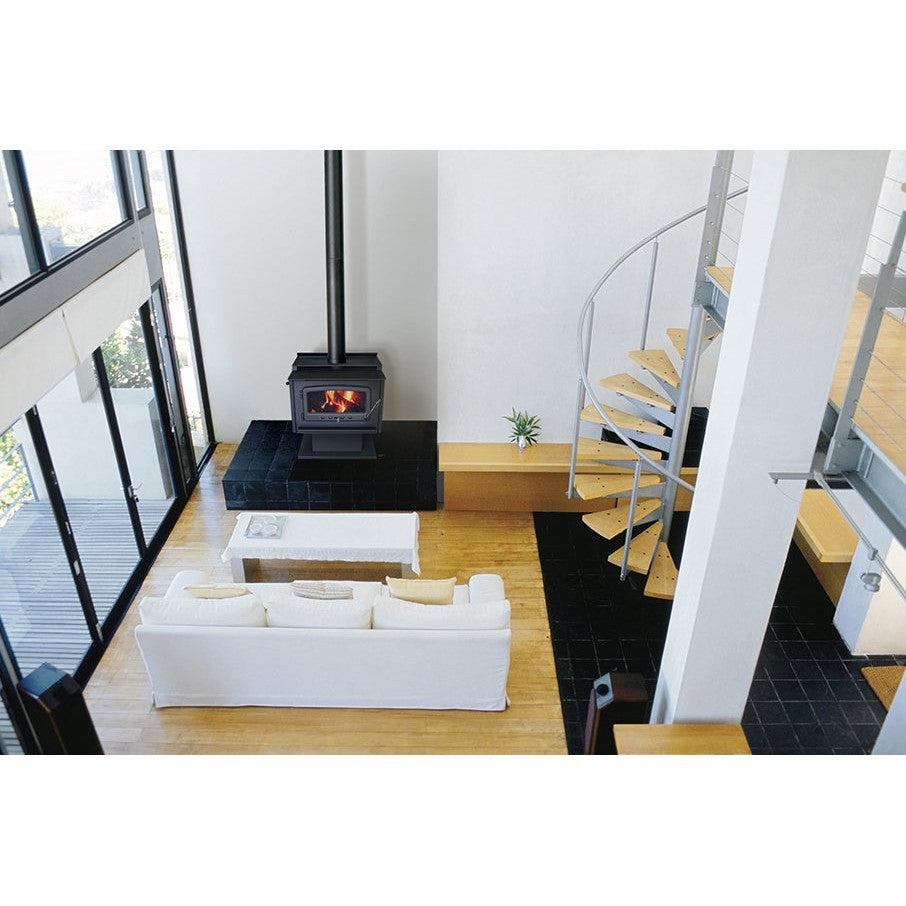 Nectre Mega Wood Fireplace with Pedestal