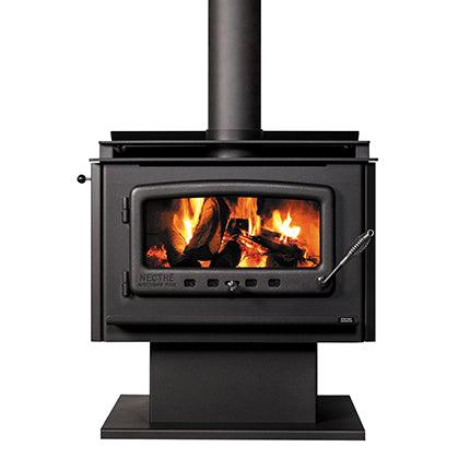 Nectre Mega Wood Fireplace with Pedestal
