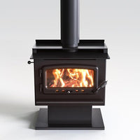 Nectre Mega Wood Fireplace with Pedestal & Fan