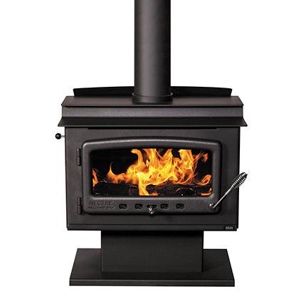 Nectre Mk1 Wood Fireplace with Pedestal