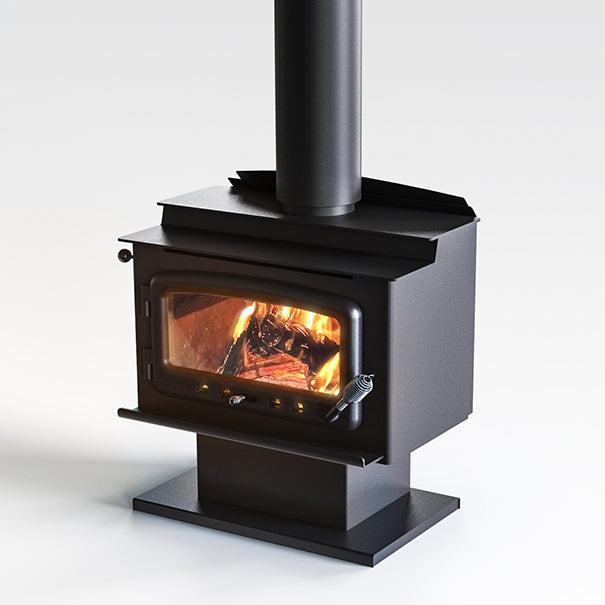 Nectre Mk1 Wood Fireplace with Pedestal