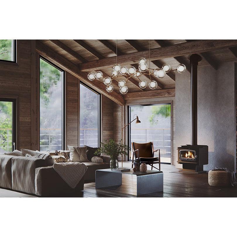 Nectre Mk2 Wood Fireplace with Pedestal