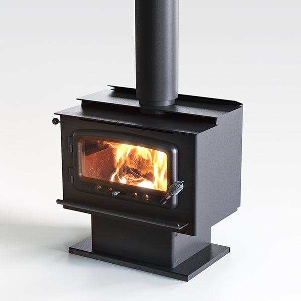 Nectre Mk2 Wood Fireplace with Pedestal