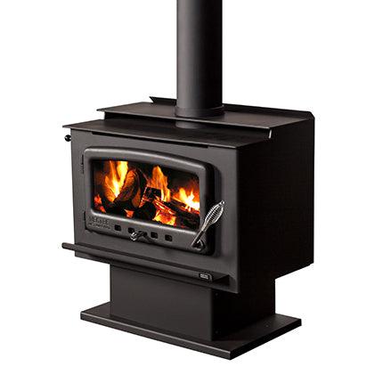 Nectre Mk2 Wood Fireplace with Pedestal