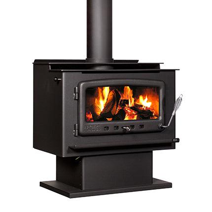 Nectre Mk2 Wood Fireplace with Pedestal & Fan