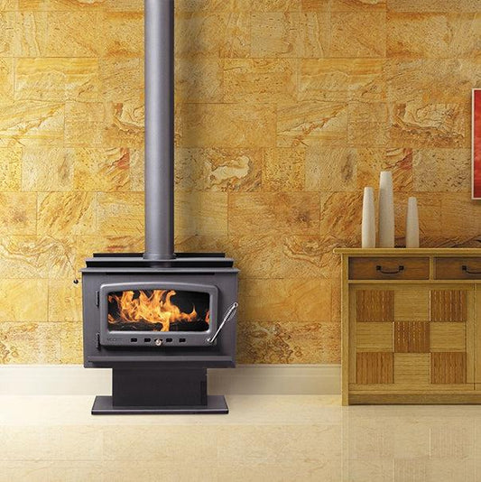 Nectre Mk2 Wood Fireplace with Pedestal