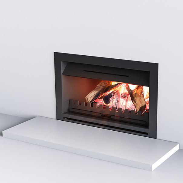 Nectre N900 Inbuilt Wood Fireplace with Flue Kit & Remote Control Fan