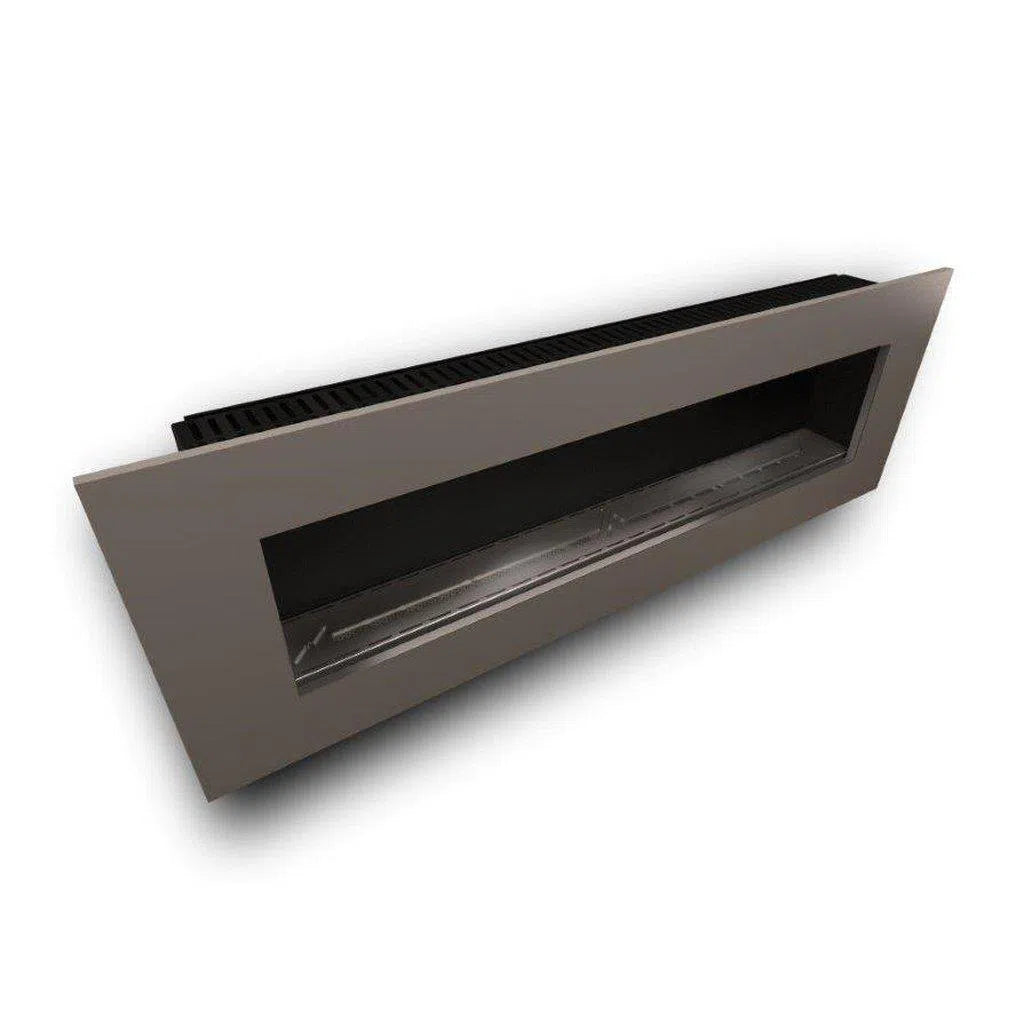 Nero 1750 Ethanol Fireplace With Stainless Steel Fascia