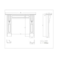 New William IV Italian Carrara Marble Mantle