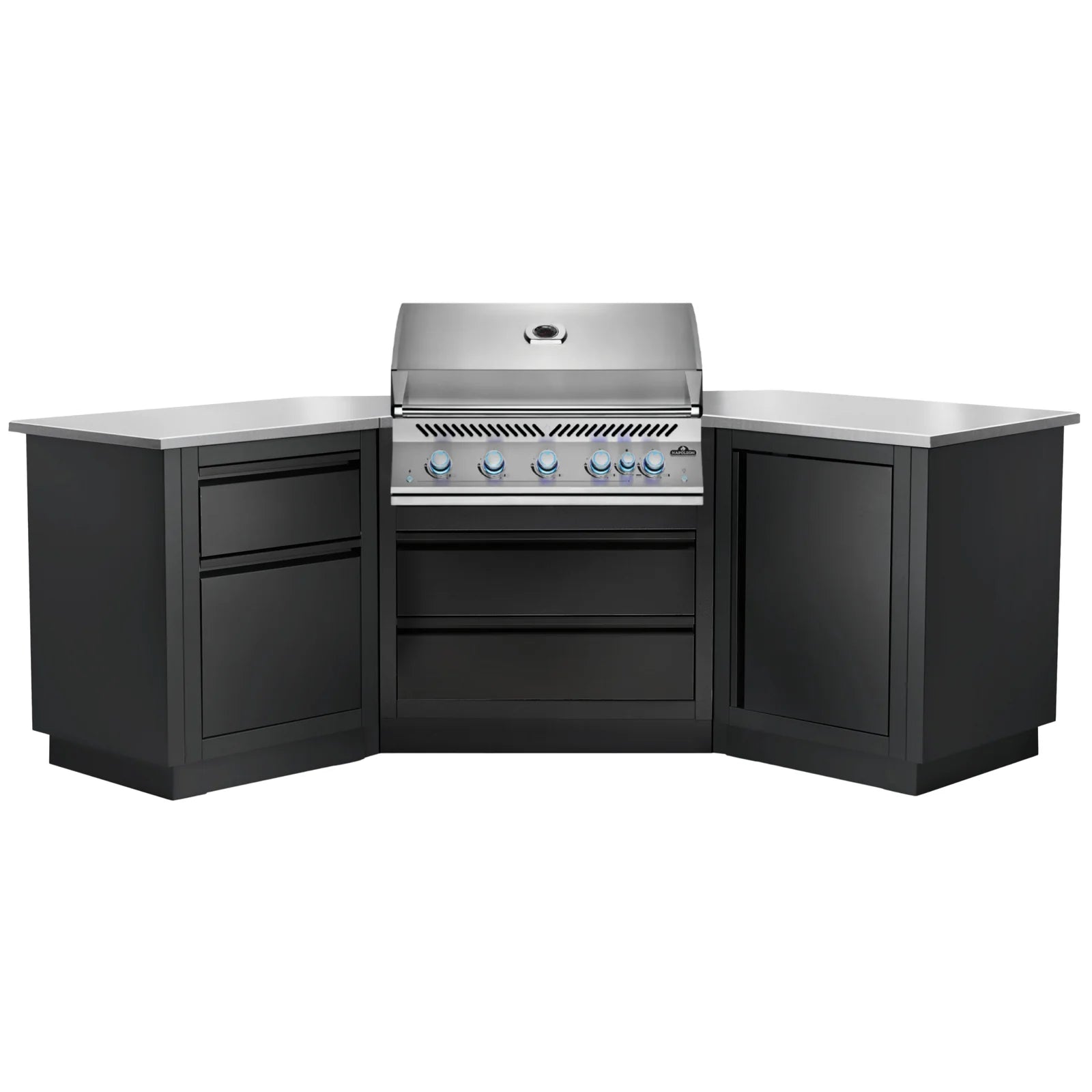 Napoleon Outdoor Kitchen Built-in 700 BBQ 38" RBIPSS 45° Corner, Matte Black, LPG