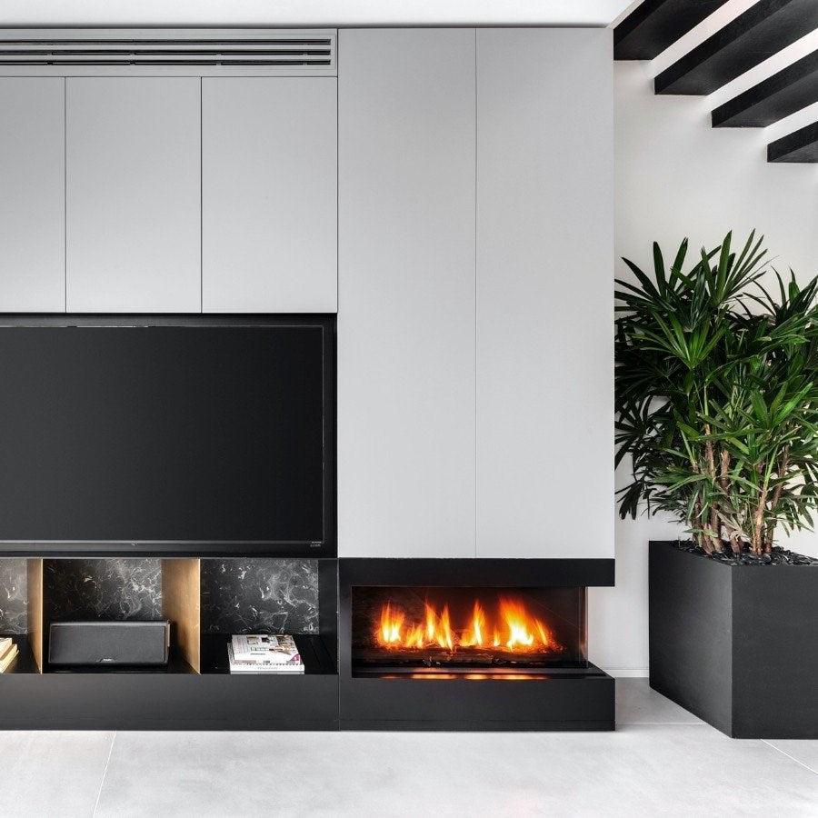 Ortal Corner RS 110H Double Glass Gas Fireplace