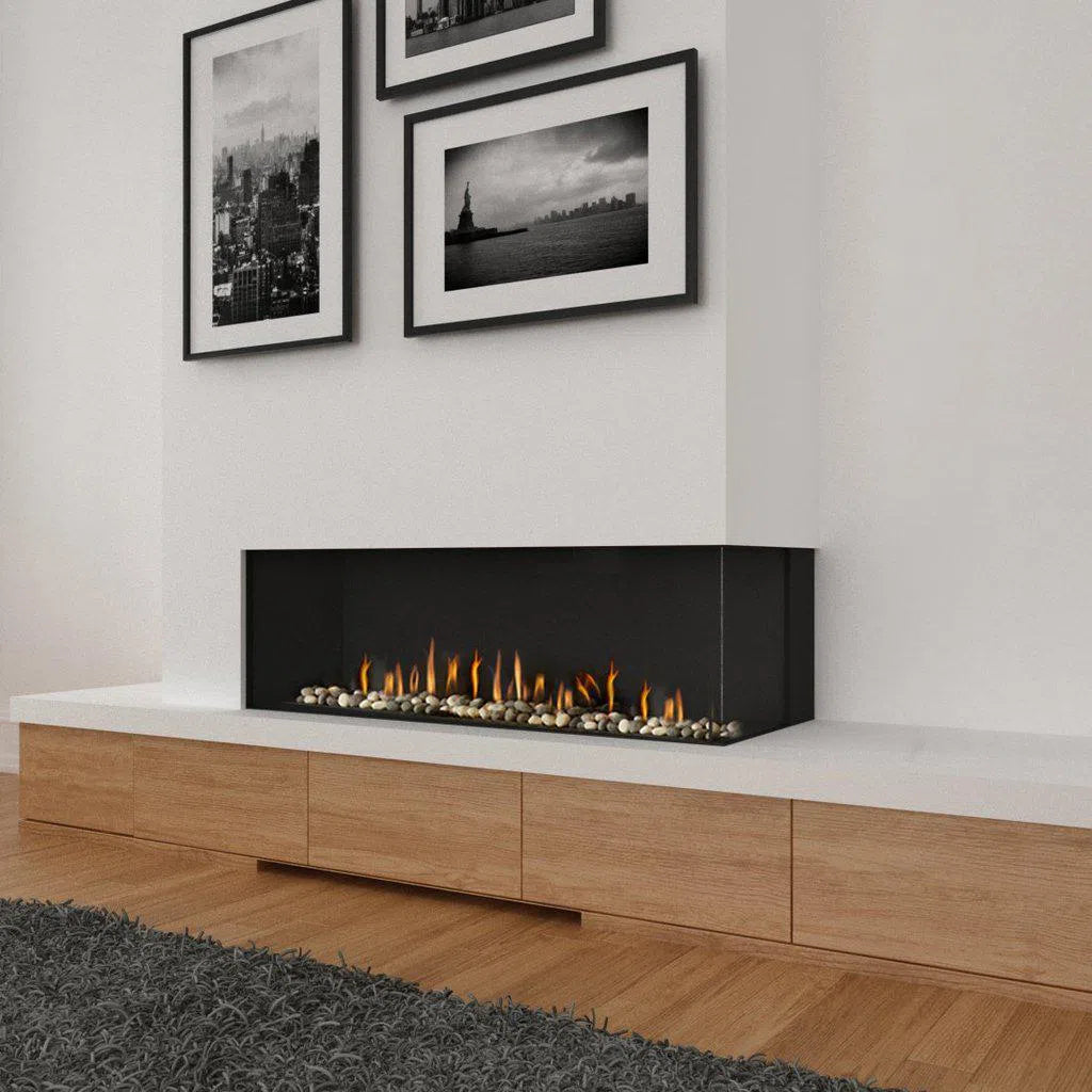 Ortal Corner RS 130 Double Glass Gas Fireplace