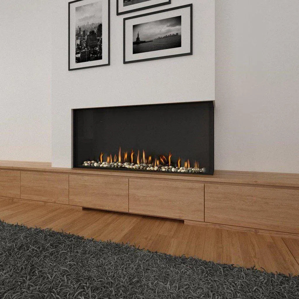 Ortal Corner RS 130H Double Glass Gas Fireplace