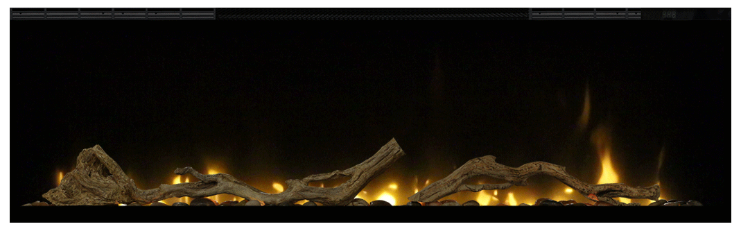 Real Flame Ignite Evolve 1200 Driftwood & River Rock Set