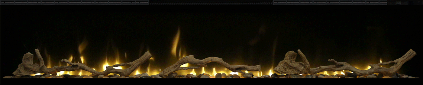 Real Flame Ignite Evolve 1500 & 1800 Driftwood & River Rock Set