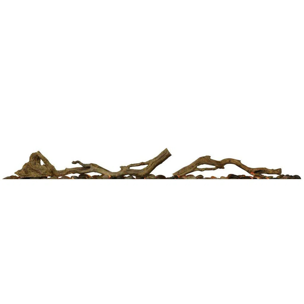 Real Flame Ignite Evolve 2500 Driftwood & River Rock Set