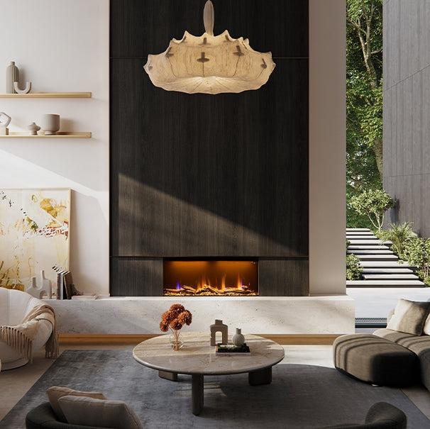 Real Flame Ignite XL Bold 1200 Electric Fireplace with Logs & River Rocks