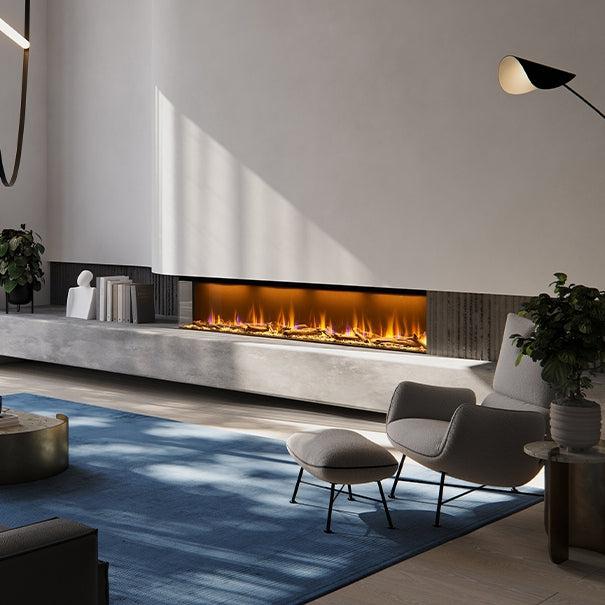 Real Flame Ignite XL Bold 2500 Electric Fireplace with Logs & River Rocks