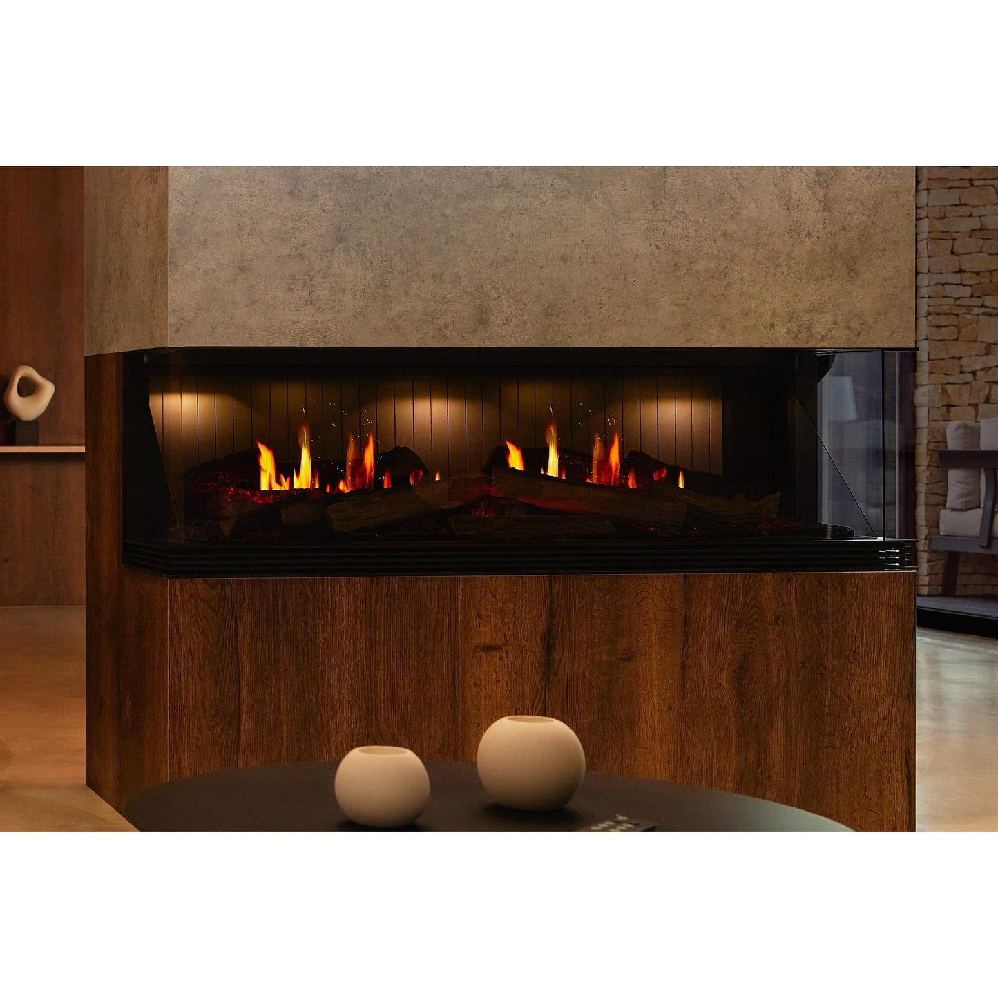 Real Flame Vista 1300 Three Sided Electric Fireplace