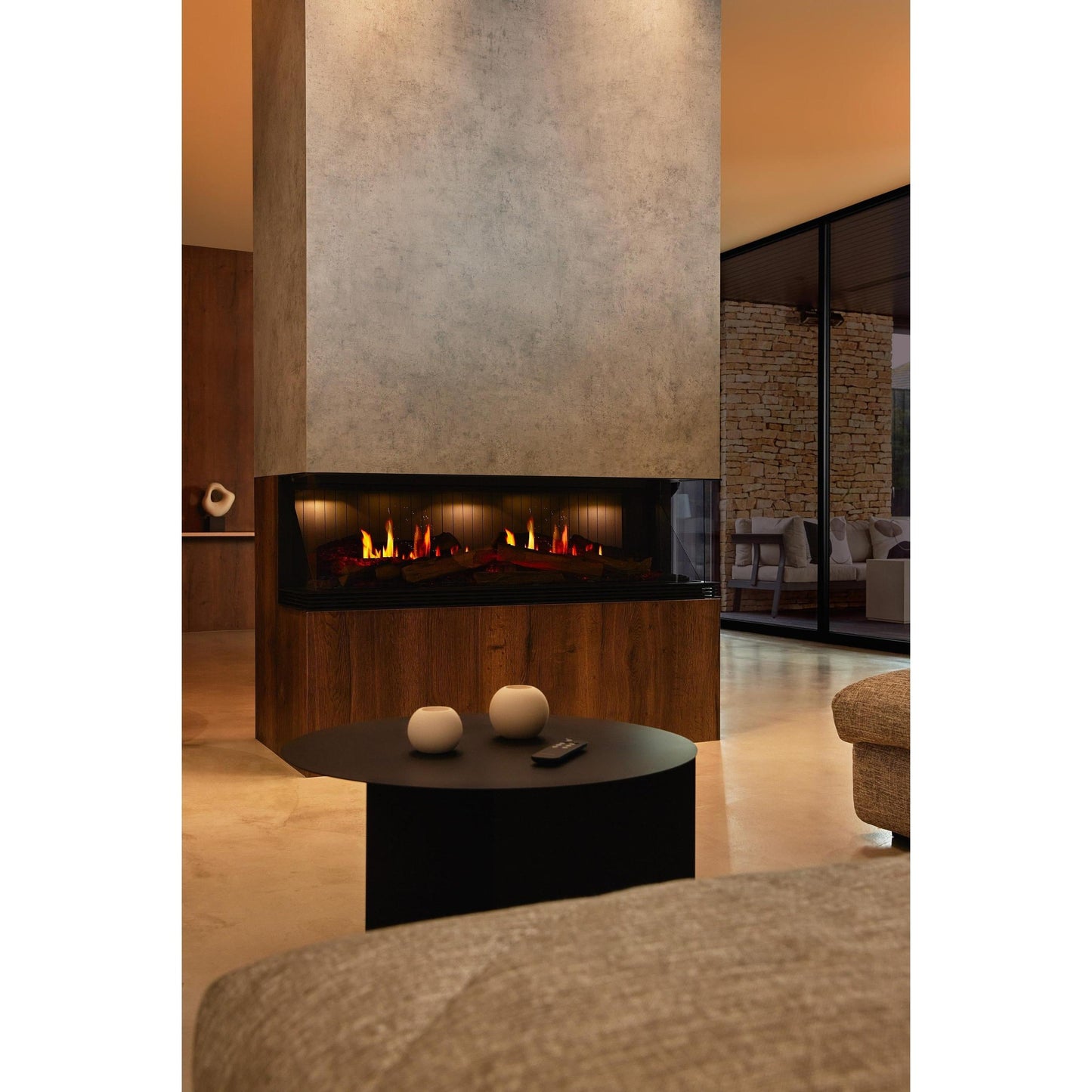 Real Flame Vista 1300 Three Sided Electric Fireplace