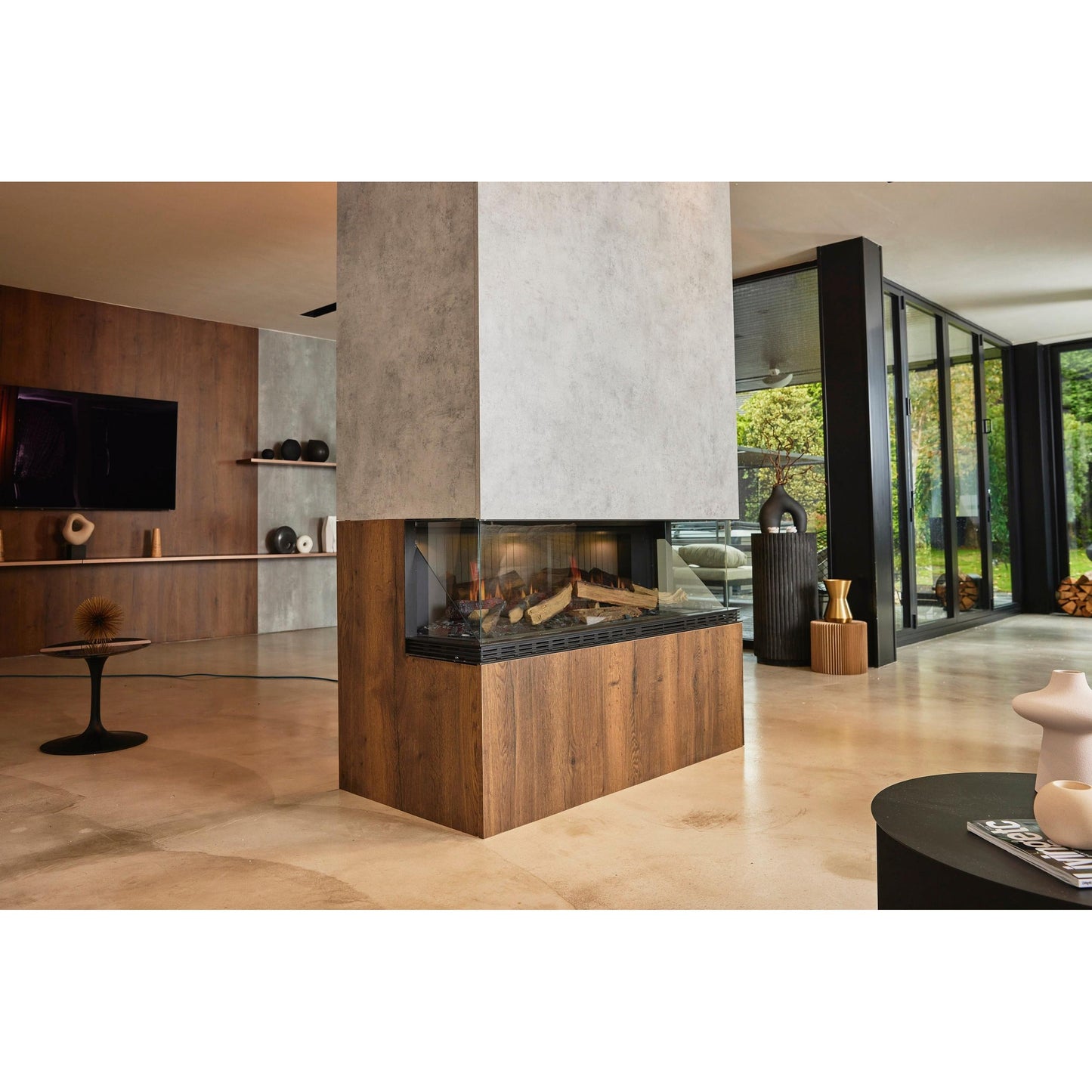 Real Flame Vista 1300 Three Sided Electric Fireplace