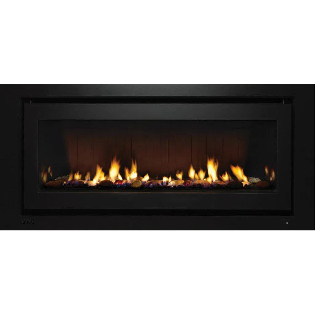 Rinnai 1250 Ceramic Stones Black Gas Fireplace