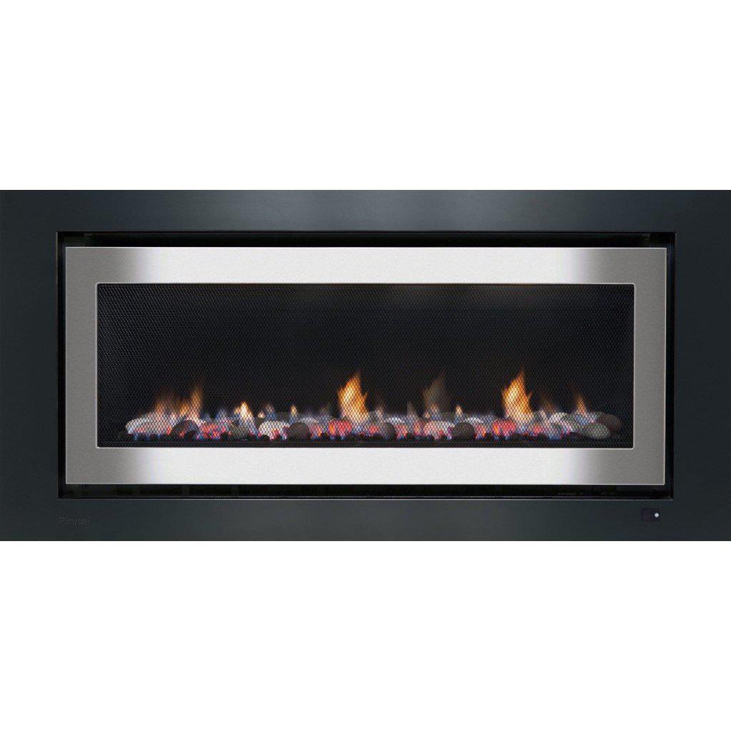 Rinnai 1250 Ceramic Stones Stainless Steel Gas Fireplace