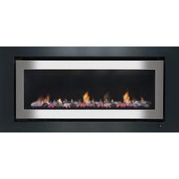 Rinnai 1250 Ceramic Stones Stainless Steel Gas Fireplace