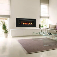 Rinnai 1250 Ceramic Stones Stainless Steel Gas Fireplace
