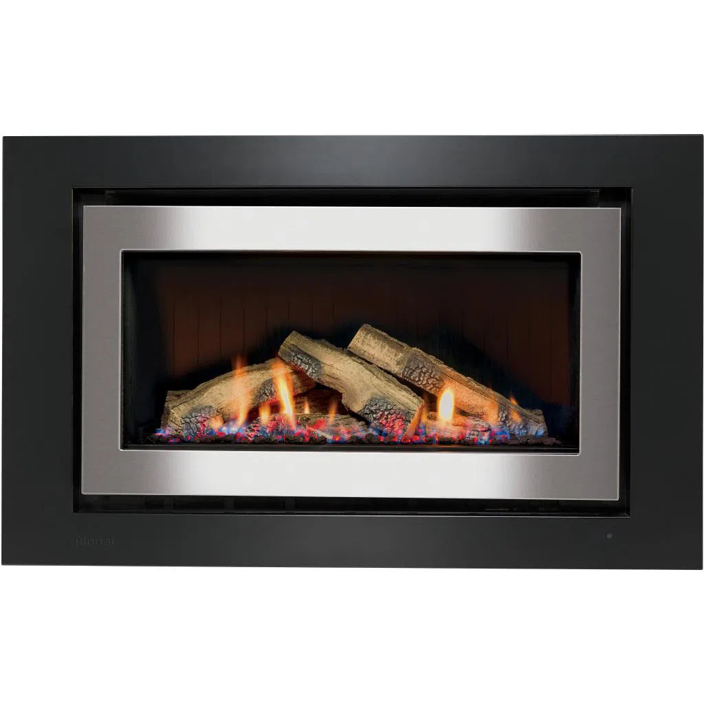 Rinnai 950 Log Set Stainless Steel Gas Fireplace