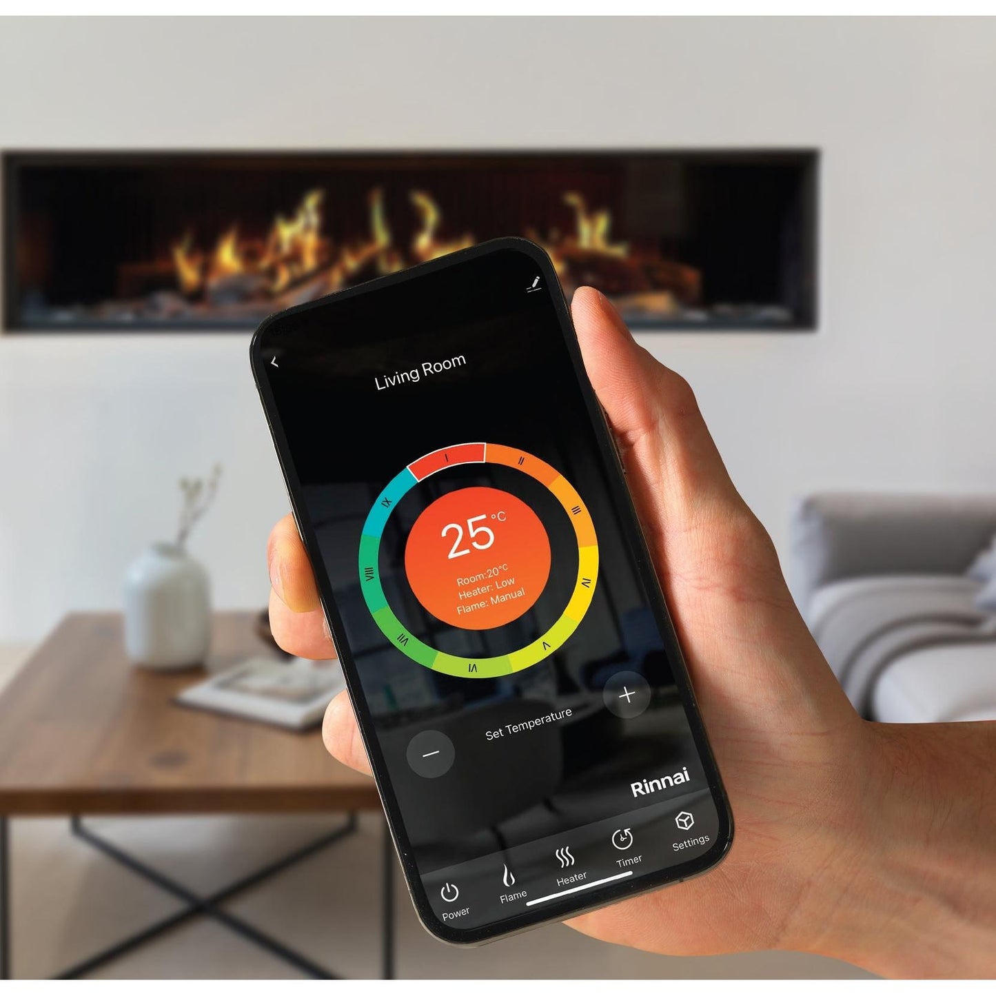 Rinnai EL1500 Luxe Holographic Electric Fireplace