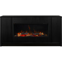 Rinnai ES1000 1.8kW Electric Fireplace with Grange 1800mm Black Cabinet