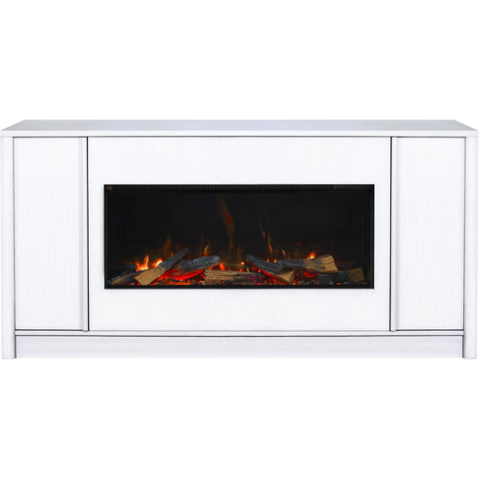 Rinnai ES1500 1.8kW Electric Fireplace with Grange 2100mm White Cabinet