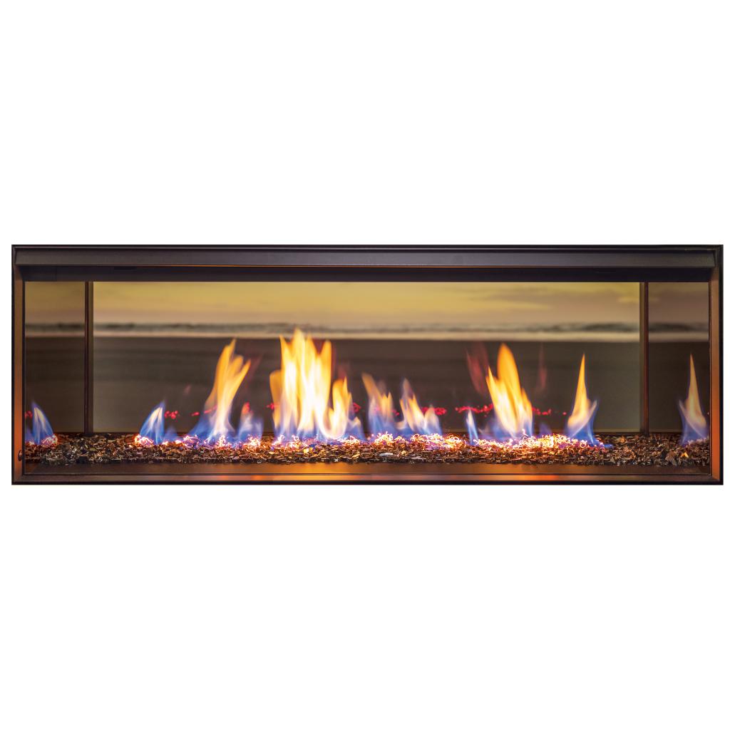 Rinnai LS 1000 Double Sided + Burn Media Gas Fireplace
