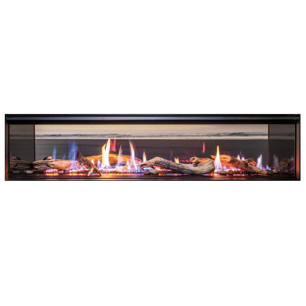 Rinnai LS 1500 Double Sided + Log Set Gas Fireplace