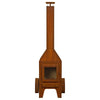 Rubic Corten Steel Rusty Wood Fireplace