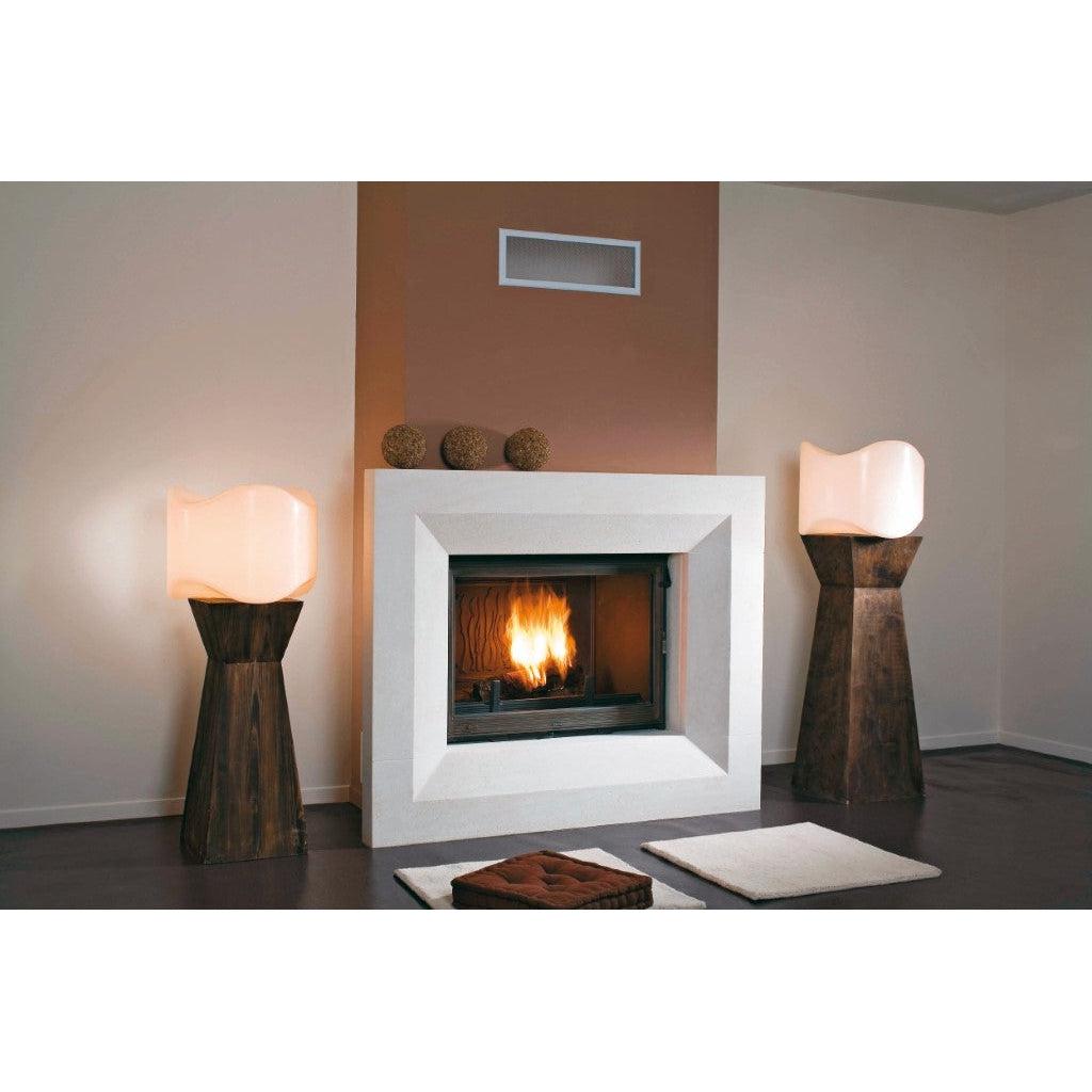 SEGUIN SUPER 9 (with Black Glass and Swing and Lift Door) Wood Fireplace