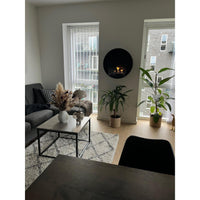 Scandi Delaware Black Wall Mounted Ethanol Fireplace
