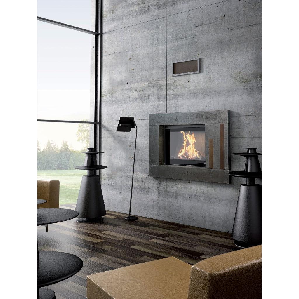 Seguin Europa 7 Wood Fireplace With Black Line Glass & Swing Door