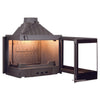 Seguin Europa 7 Wood Fireplace With Left Sided Glass & Black Line Glass