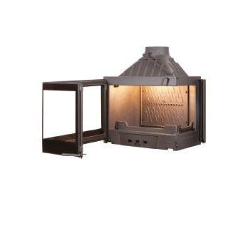 Seguin Europa 7 Wood Fireplace With Right Sided Door & Black Line Glass