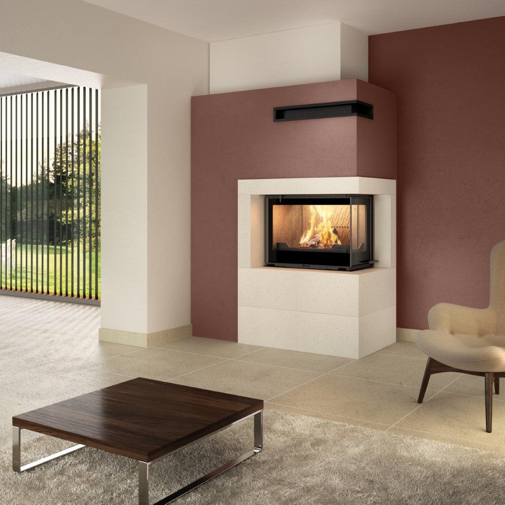 Seguin Europa 7 Wood Fireplace With Right Sided Door & Black Line Glass