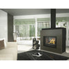 Seguin Visio 8 Plus Wood Fireplace With Black Line Glass, Swing Door & Brick Lining