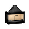 Seguin Visio 8 Plus Wood Fireplace With Left Sided Glass, Black Line Glass & Brick Lining