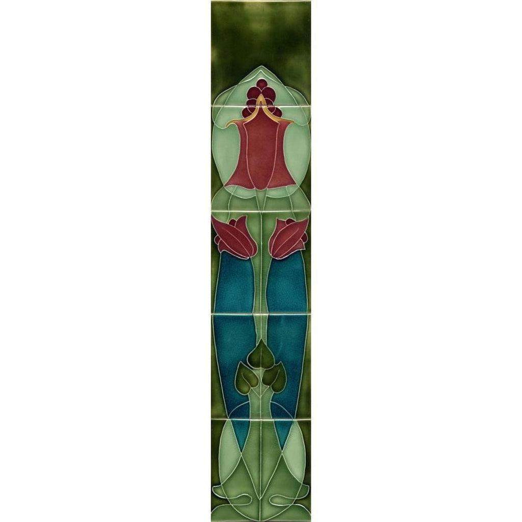 Set1 Tubeline 5 Tile Fireplace Set