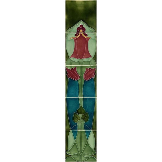 Set1 Tubeline 5 Tile Fireplace Set