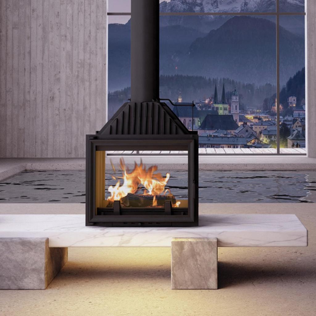 Siena 750 Free Standing Tunnel Wood Fireplace