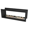 Slimline Double Sided Ethanol Firebox 1650 With Black Powder Coated Fascia