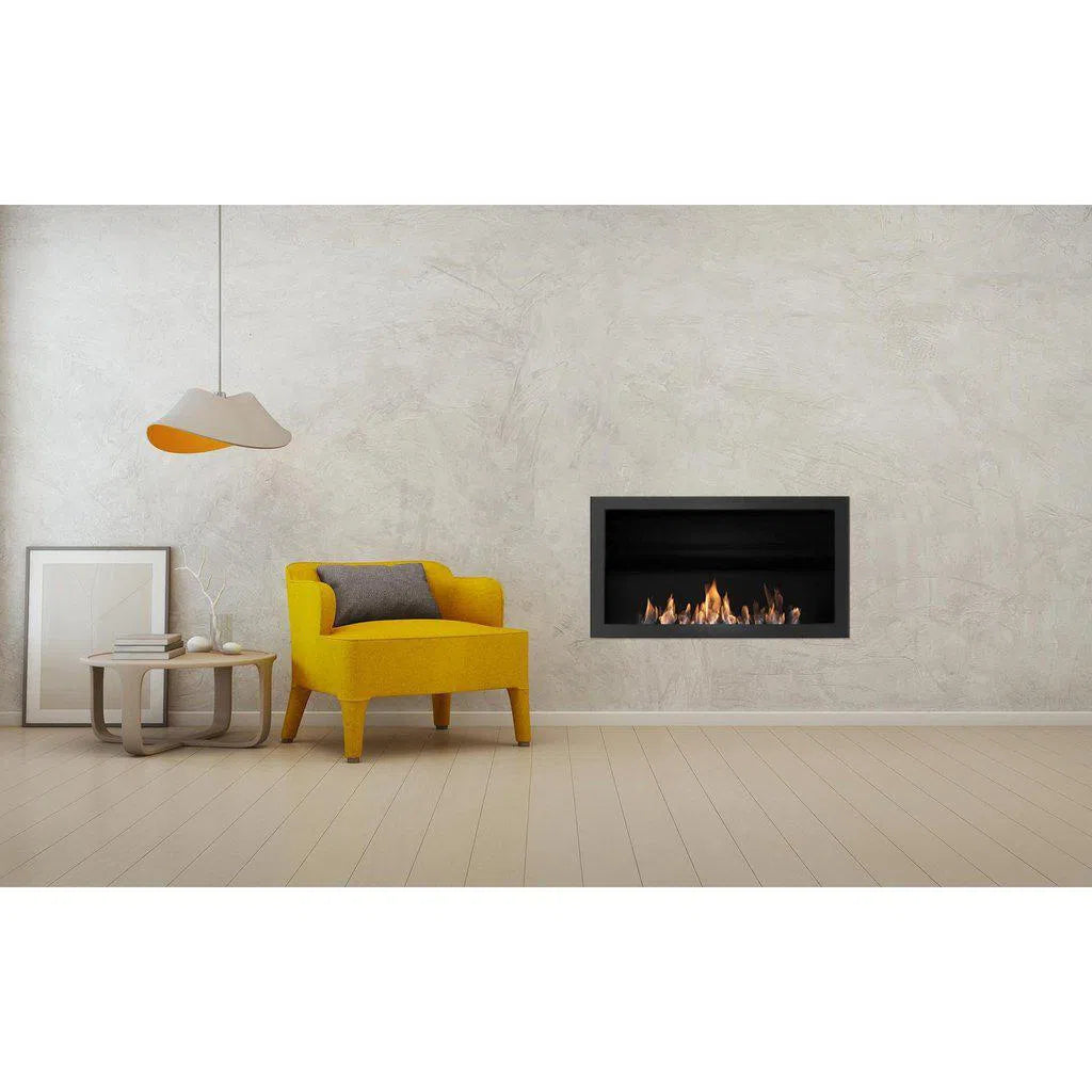 Slimline Ethanol Firebox 1100 With Black Powder Coated Fascia